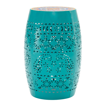 Ruby - Boho Mosaic Side Table With Ceramic Tile Top