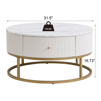 Modern Round Table With Drawers