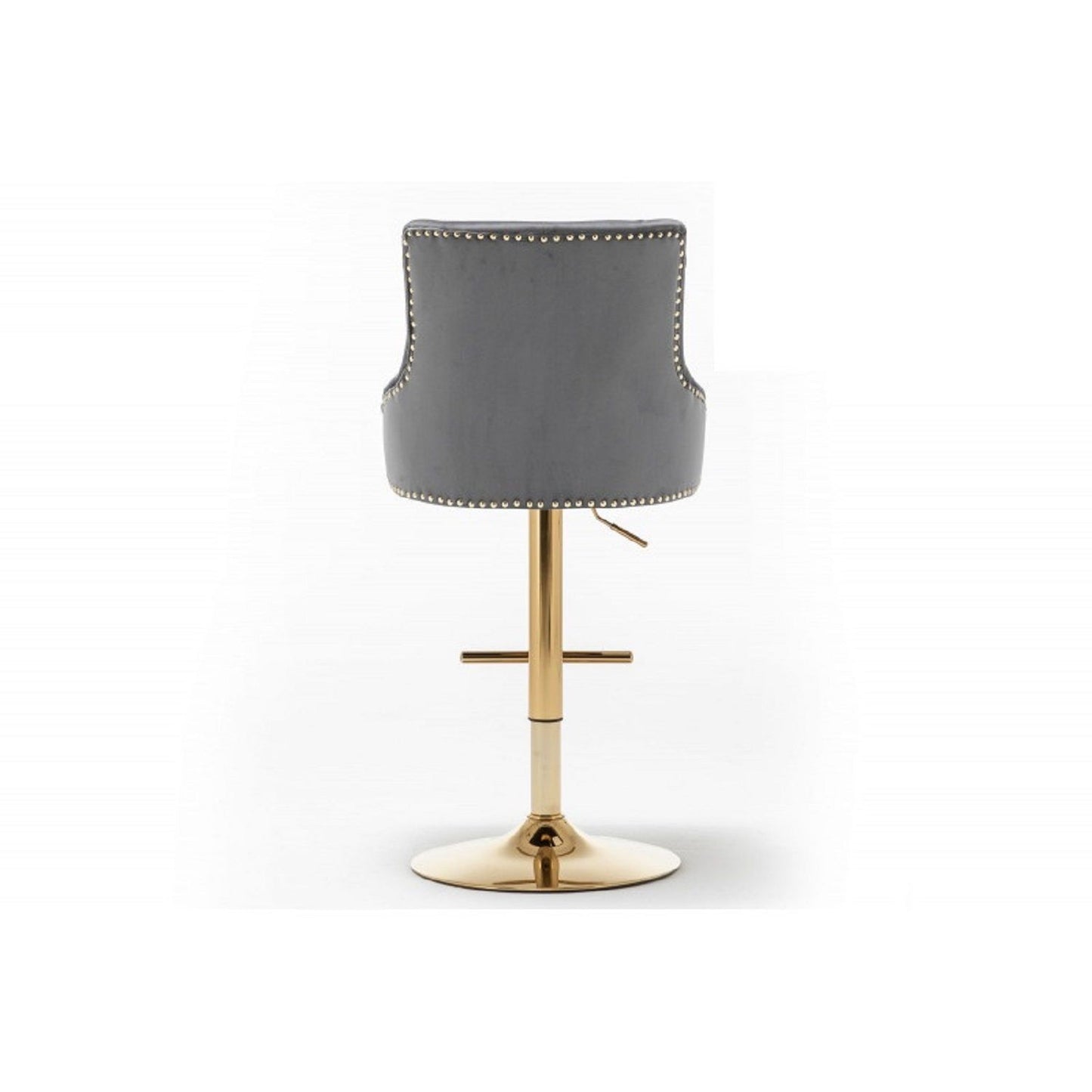 Adjustable Swivel Bar Stool With Nailhead Trim (Set of 2)