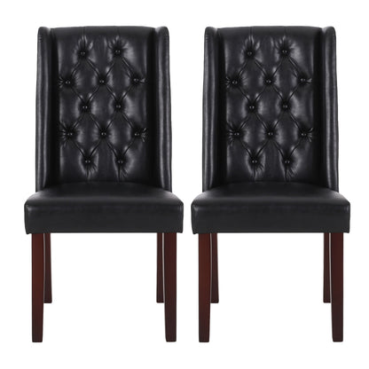 Sophisticated Tufted Dining Chair With High Back Design