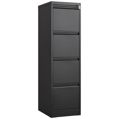 Durable Metal 3 Drawer File Cabinet With Lock For Office Storage