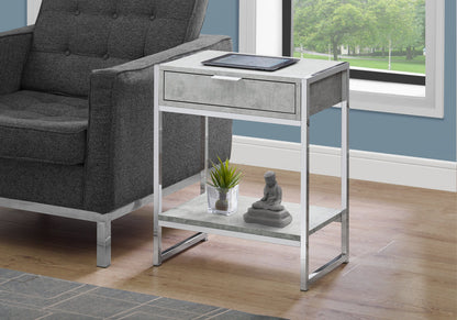 Accent Side Table, Storage Drawer, Spacious Tabletop
