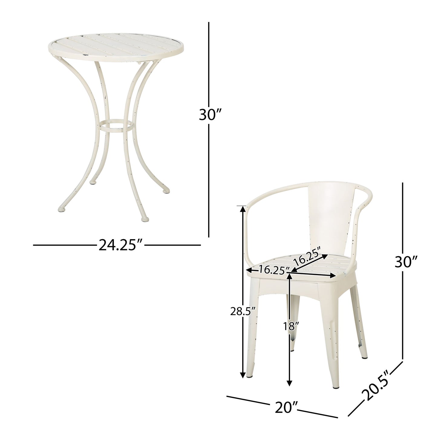 Colmar - 3 Piece Metal Set