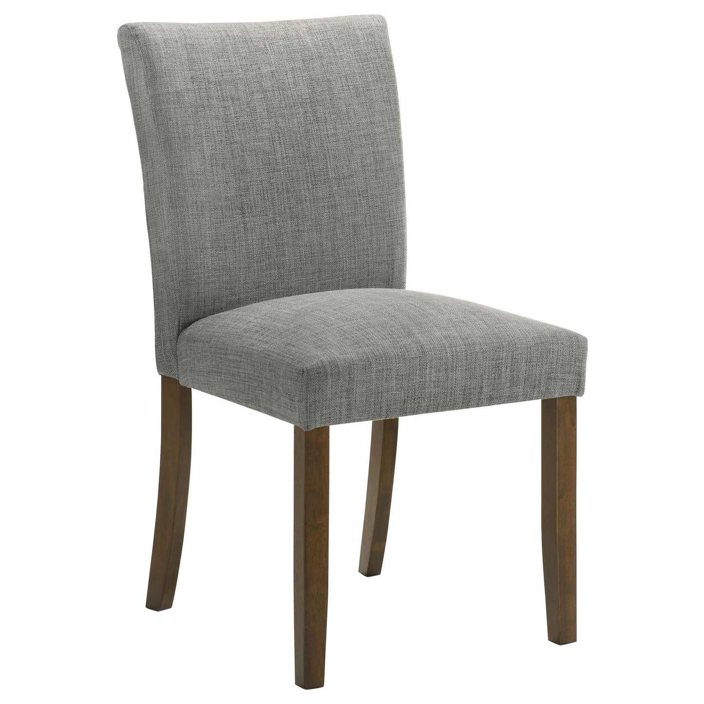 Luxe Upholstered Dining Side Chairs With Gently Curved Back (Set of 2)