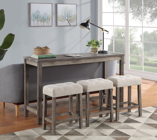 Oriana - 4 Piece Counter Height Pub Table Set With Tufted Stools