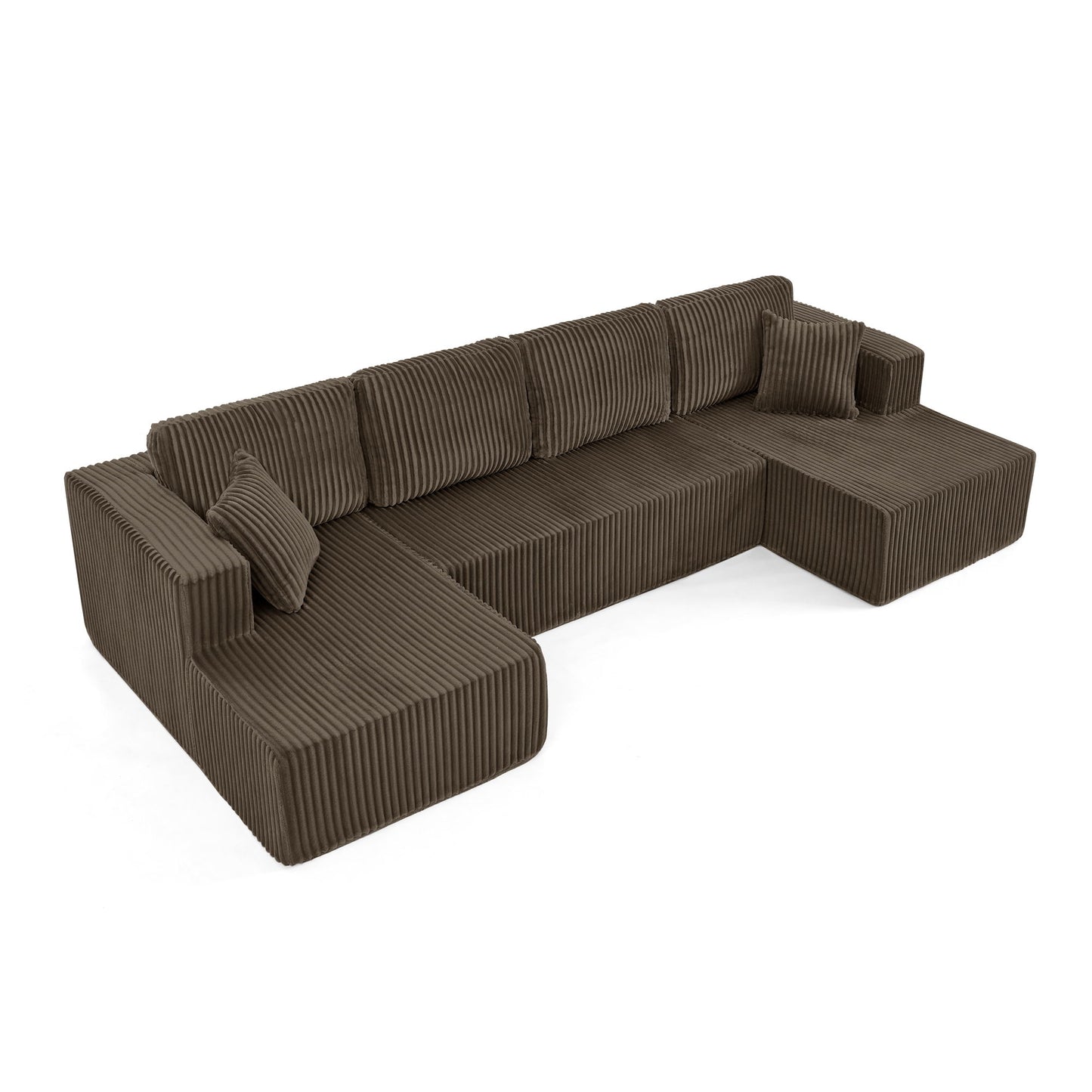 Modern Minimalist U - Shape Modular Sectional Sofa