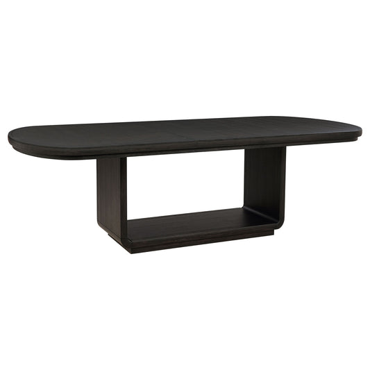 Bangor - Extension Dining Table With Pedestal Base - Black