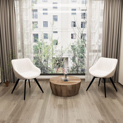 Medieval - Table And Dining Chair Set For Home Kitchen - White / Wood