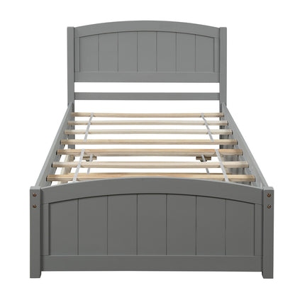 Platform Bed & Headboard, Footboard And Wood Slat Support