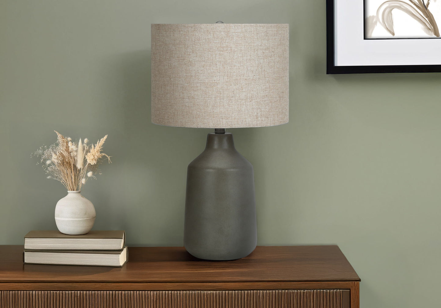 Lighting, Table Lamp, Concrete, Contemporary