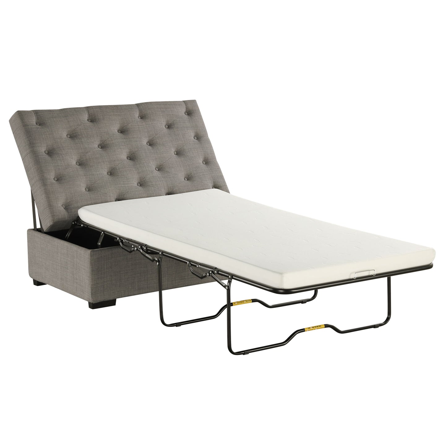 Convertible Folding Sofa Bed Ottoman With Memory Mattress And Tufted Design