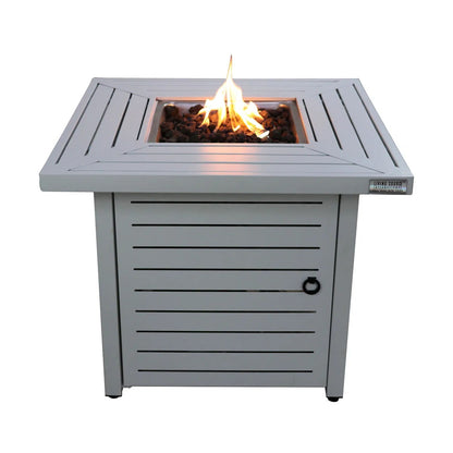 Propane Fire Pit Table - Antique Gray White