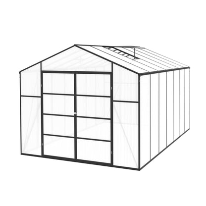 Gain Height Windproof Aluminum Greenhouse With Raised Base