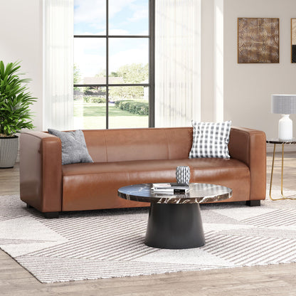 Contemporary 3 Seater Sofa With Tuxedo Design
