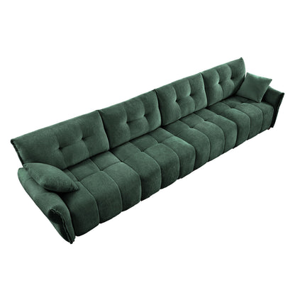 Modern Sofa & Pillows, Textured Cover, High Rebound Cushions