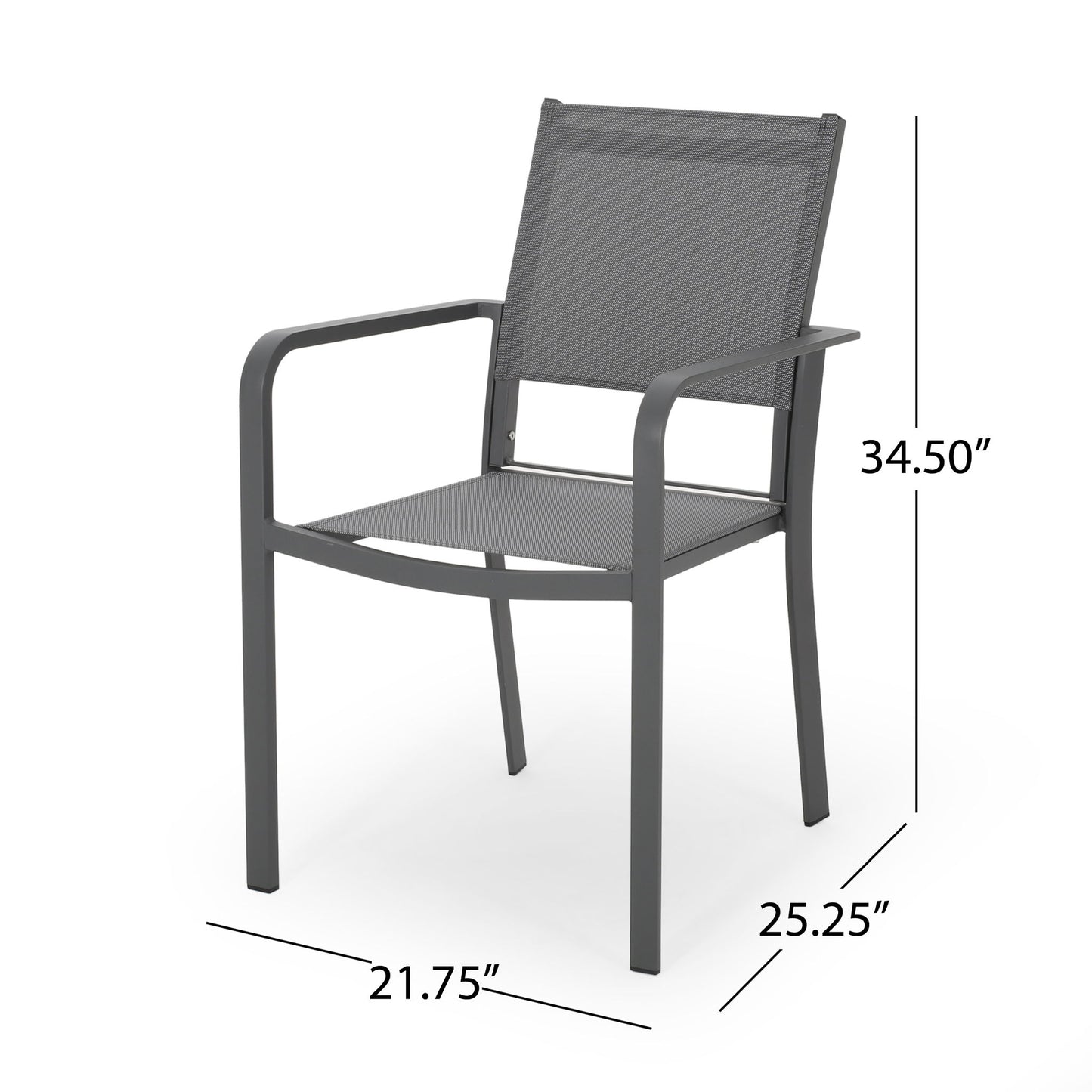 Waterfal - Outdoor Aluminum Dining Chair With Mesh Seat (Set of 2)