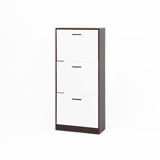 Modern Freestanding Shoe Storage Cabinet With 3 Flip Drawers