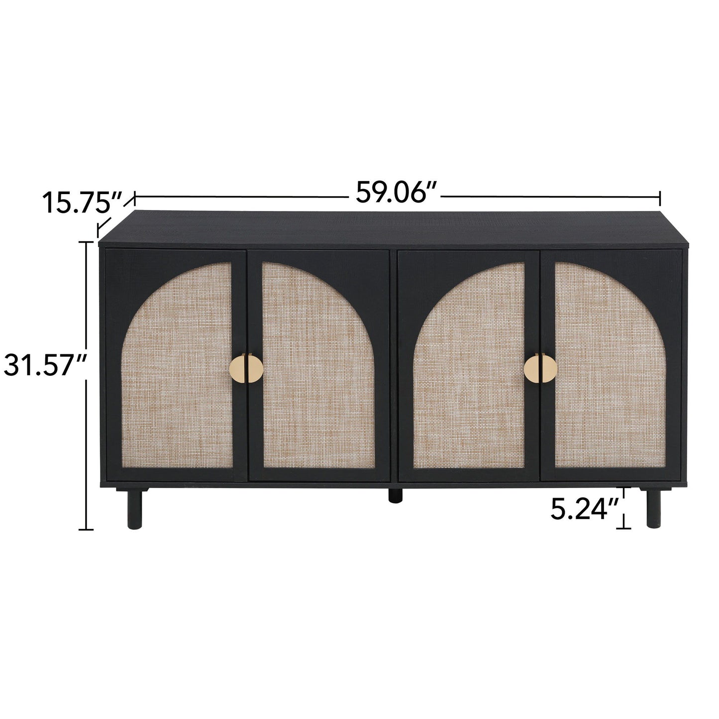 4 Door Cabinet, Customizable Storage System