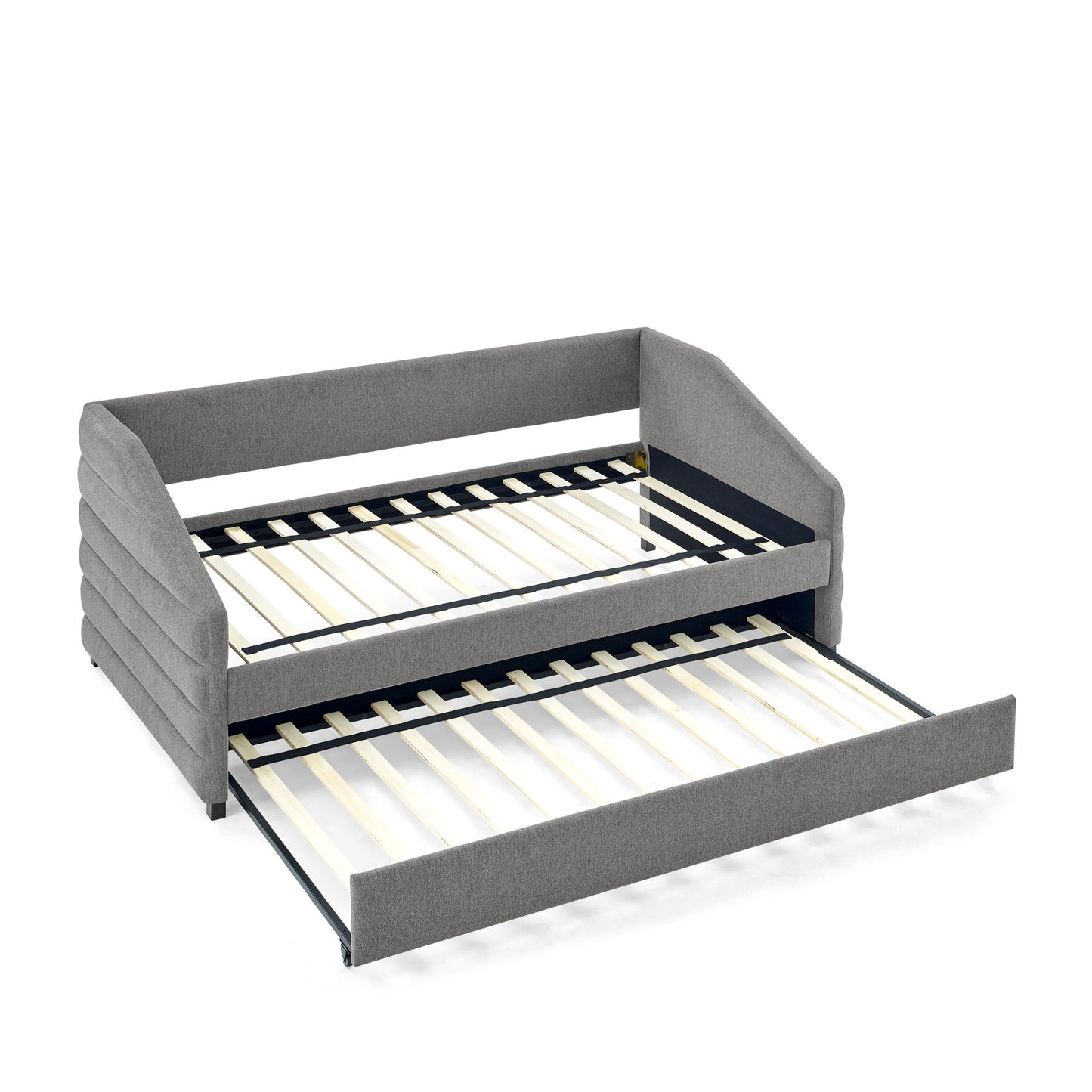 Elegant Daybed With Trundle Upholstered Tufted Sofa Bed