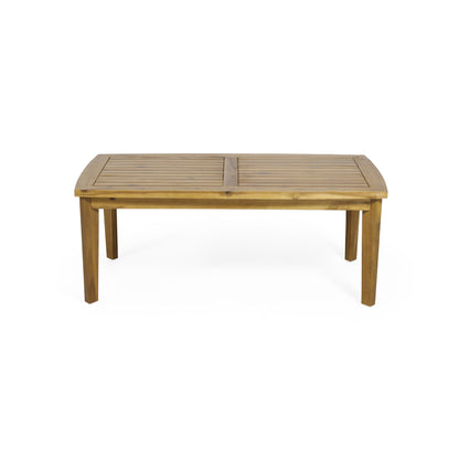 Outdoor Rectangular Coffee Table - Brown
