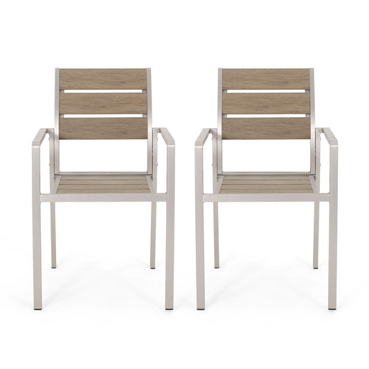Dreamlan - Outdoor Aluminum Dining Chair (Set of 2)