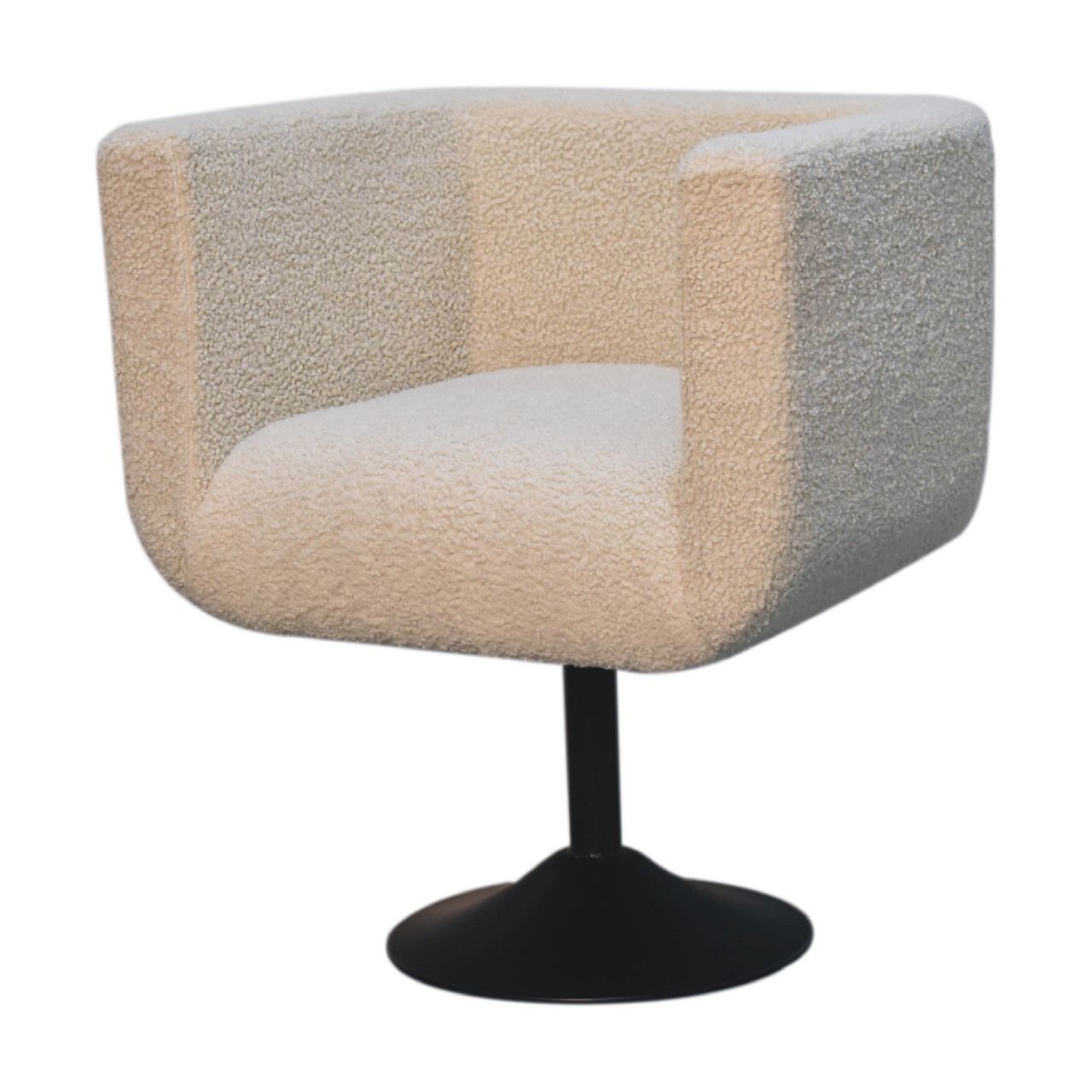Boucle Swivel Chair - Cream