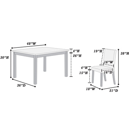 Dining Table With 4 Upholstered Side Chairs