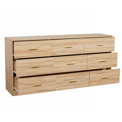 Modern Drawer Dresser For Bedroom, Ample Storage Wide Chest Of Drawers