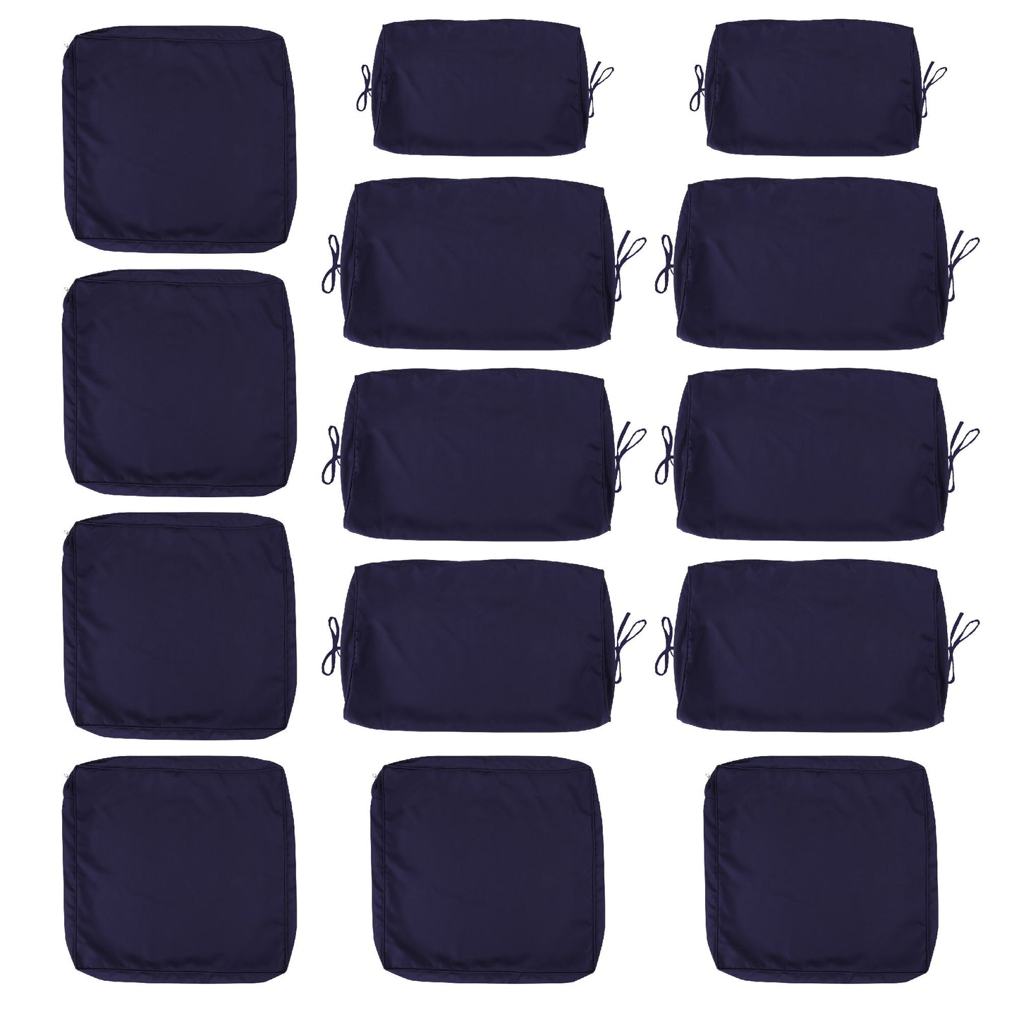 Cushion Covers For 7 Piece Wicker Sectional Sofa, 14 Pack Seat And Back Slipcovers With Zipper