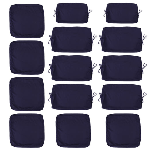 Cushion Covers For 7 Piece Wicker Sectional Sofa, 14 Pack Seat And Back Slipcovers With Zipper