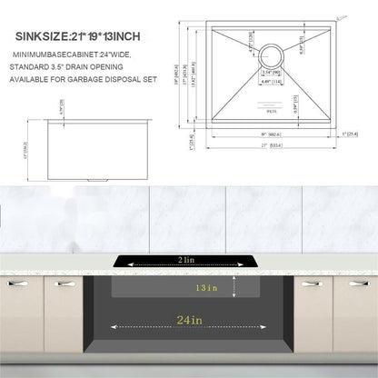 Laundry Workstation Undermount Utility Sink, Deep Single Bowl