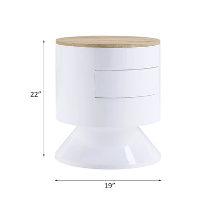 Otith - Accent Table With Display And Utility Function - White