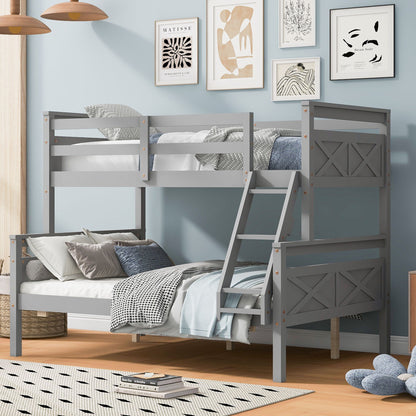 Bunk Bed With Ladder And Safety Guardrail