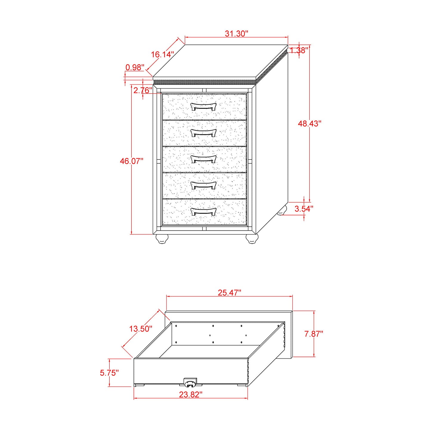 Maloise - Chest - White