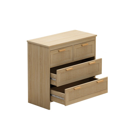 Cabinet With 4 Drawers For Bedroom - Natural