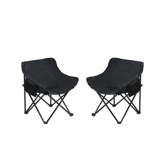 Portable Folding Camping Chairs With Carry Bag (Set of 2)
