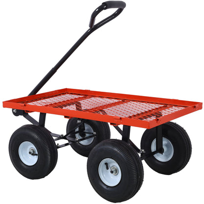 Heavy Duty Steel Garden Cart With Mesh Sides